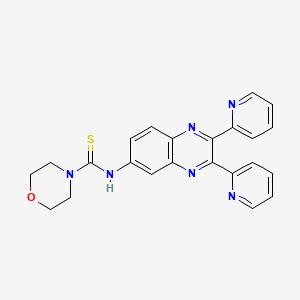 N-(2,3-di-2-pyridinyl-6-quinoxalinyl)-4-morpholinecarbothioamide