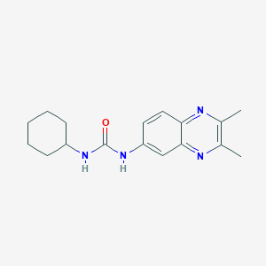 molecular formula C17H22N4O B3443565 N-cyclohexyl-N'-(2,3-dimethyl-6-quinoxalinyl)urea 