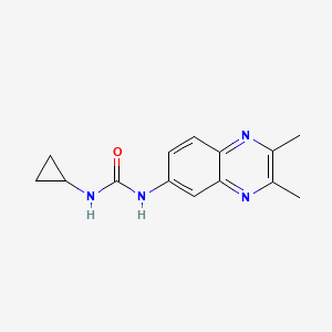 molecular formula C14H16N4O B3443567 N-cyclopropyl-N'-(2,3-dimethyl-6-quinoxalinyl)urea CAS No. 690671-27-3