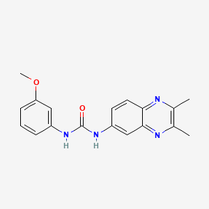 molecular formula C18H18N4O2 B3443576 N-(2,3-二甲基-6-喹喔啉基)-N'-(3-甲氧基苯基)脲 