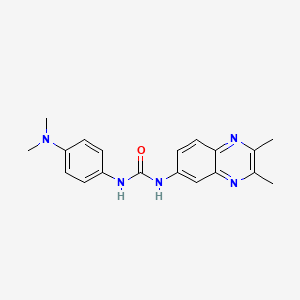 molecular formula C19H21N5O B3443577 N-[4-(dimethylamino)phenyl]-N'-(2,3-dimethyl-6-quinoxalinyl)urea 