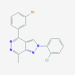 molecular formula C18H12BrClN4 B344360 4-(3-bromophenyl)-2-(2-chlorophenyl)-7-methyl-2H-pyrazolo[3,4-d]pyridazine 