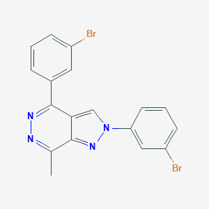 molecular formula C18H12Br2N4 B344361 2,4-Bis(3-bromophenyl)-7-methylpyrazolo[3,4-d]pyridazine 