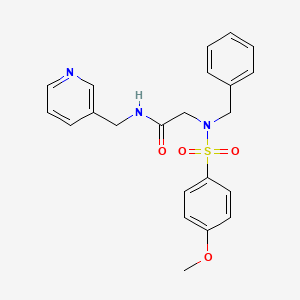 molecular formula C22H23N3O4S B3443619 N~2~-benzyl-N~2~-[(4-methoxyphenyl)sulfonyl]-N~1~-(3-pyridinylmethyl)glycinamide 