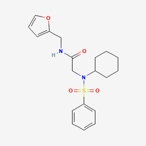 molecular formula C19H24N2O4S B3443646 N~2~-cyclohexyl-N~1~-(2-furylmethyl)-N~2~-(phenylsulfonyl)glycinamide 