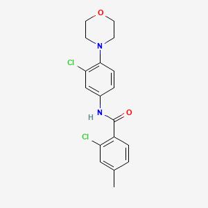 molecular formula C18H18Cl2N2O2 B3443650 2-chloro-N-[3-chloro-4-(4-morpholinyl)phenyl]-4-methylbenzamide 