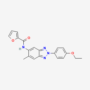 molecular formula C20H18N4O3 B3443661 N-[2-(4-ethoxyphenyl)-6-methyl-2H-1,2,3-benzotriazol-5-yl]-2-furamide 