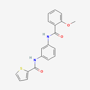 molecular formula C19H16N2O3S B3443669 N-{3-[(2-methoxybenzoyl)amino]phenyl}-2-thiophenecarboxamide 