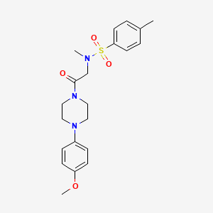 molecular formula C21H27N3O4S B3443691 N-{2-[4-(4-methoxyphenyl)-1-piperazinyl]-2-oxoethyl}-N,4-dimethylbenzenesulfonamide 