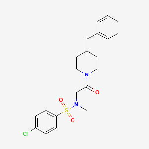 molecular formula C21H25ClN2O3S B3443705 N-[2-(4-benzyl-1-piperidinyl)-2-oxoethyl]-4-chloro-N-methylbenzenesulfonamide 