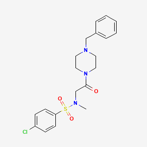 molecular formula C20H24ClN3O3S B3443713 N-[2-(4-benzyl-1-piperazinyl)-2-oxoethyl]-4-chloro-N-methylbenzenesulfonamide 