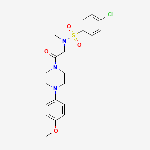 molecular formula C20H24ClN3O4S B3443735 4-chloro-N-{2-[4-(4-methoxyphenyl)-1-piperazinyl]-2-oxoethyl}-N-methylbenzenesulfonamide 