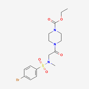 molecular formula C16H22BrN3O5S B3443737 ethyl 4-{N-[(4-bromophenyl)sulfonyl]-N-methylglycyl}-1-piperazinecarboxylate 