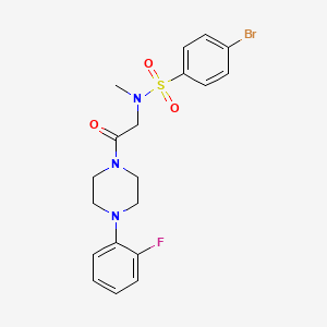 molecular formula C19H21BrFN3O3S B3443744 4-bromo-N-{2-[4-(2-fluorophenyl)-1-piperazinyl]-2-oxoethyl}-N-methylbenzenesulfonamide 
