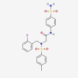 N~1~-[4-(aminosulfonyl)phenyl]-N~2~-(2-fluorobenzyl)-N~2~-[(4-methylphenyl)sulfonyl]glycinamide