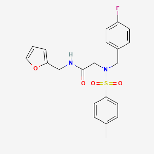 molecular formula C21H21FN2O4S B3443773 N~2~-(4-fluorobenzyl)-N~1~-(2-furylmethyl)-N~2~-[(4-methylphenyl)sulfonyl]glycinamide 