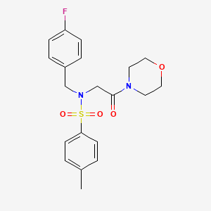molecular formula C20H23FN2O4S B3443782 N-(4-fluorobenzyl)-4-methyl-N-[2-(4-morpholinyl)-2-oxoethyl]benzenesulfonamide 