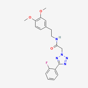 molecular formula C19H20FN5O3 B3443798 N-[2-(3,4-dimethoxyphenyl)ethyl]-2-[5-(2-fluorophenyl)-2H-tetrazol-2-yl]acetamide 