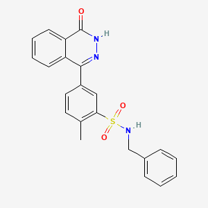 molecular formula C22H19N3O3S B3443819 N-benzyl-2-methyl-5-(4-oxo-3,4-dihydro-1-phthalazinyl)benzenesulfonamide 