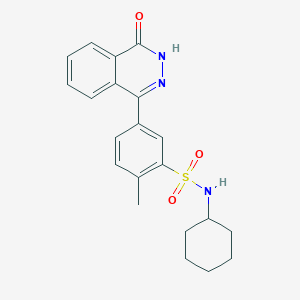 molecular formula C21H23N3O3S B3443827 N-cyclohexyl-2-methyl-5-(4-oxo-3,4-dihydro-1-phthalazinyl)benzenesulfonamide 
