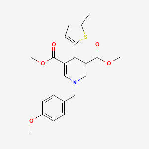 molecular formula C22H23NO5S B3443828 dimethyl 1-(4-methoxybenzyl)-4-(5-methyl-2-thienyl)-1,4-dihydro-3,5-pyridinedicarboxylate 