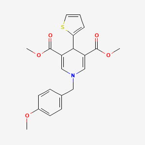 molecular formula C21H21NO5S B3443846 dimethyl 1-(4-methoxybenzyl)-4-(2-thienyl)-1,4-dihydro-3,5-pyridinedicarboxylate 