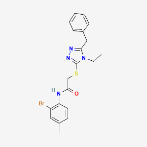 2-[(5-benzyl-4-ethyl-4H-1,2,4-triazol-3-yl)thio]-N-(2-bromo-4-methylphenyl)acetamide