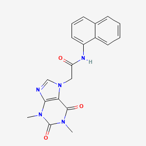 molecular formula C19H17N5O3 B3443889 2-(1,3-dimethyl-2,6-dioxo-1,2,3,6-tetrahydro-7H-purin-7-yl)-N-1-naphthylacetamide 