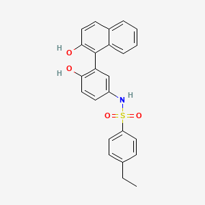 molecular formula C24H21NO4S B3443897 4-ethyl-N-[4-hydroxy-3-(2-hydroxy-1-naphthyl)phenyl]benzenesulfonamide 
