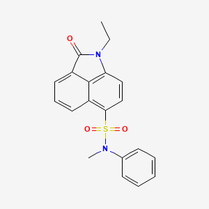 molecular formula C20H18N2O3S B3443913 1-ethyl-N-methyl-2-oxo-N-phenyl-1,2-dihydrobenzo[cd]indole-6-sulfonamide 
