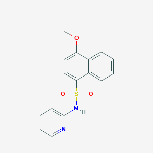 molecular formula C18H18N2O3S B3443915 4-ethoxy-N-(3-methyl-2-pyridinyl)-1-naphthalenesulfonamide 