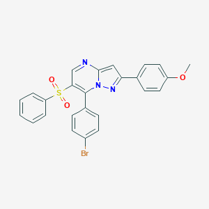 7-(4-Bromophenyl)-2-(4-methoxyphenyl)pyrazolo[1,5-a]pyrimidin-6-yl phenyl sulfone