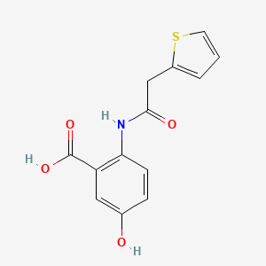 molecular formula C13H11NO4S B3443935 5-hydroxy-2-[(2-thienylacetyl)amino]benzoic acid 