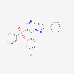 7-(4-Bromophenyl)-2-(4-methylphenyl)pyrazolo[1,5-a]pyrimidin-6-yl phenyl sulfone