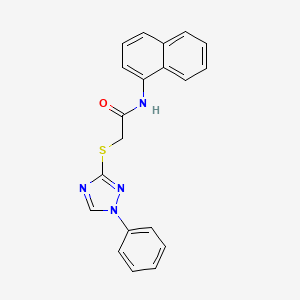 molecular formula C20H16N4OS B3443957 N-1-naphthyl-2-[(1-phenyl-1H-1,2,4-triazol-3-yl)thio]acetamide 