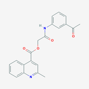 molecular formula C21H18N2O4 B3443968 2-[(3-acetylphenyl)amino]-2-oxoethyl 2-methyl-4-quinolinecarboxylate 