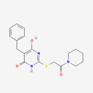 molecular formula C18H21N3O3S B3443977 5-benzyl-6-hydroxy-2-{[2-oxo-2-(1-piperidinyl)ethyl]thio}-4(3H)-pyrimidinone 