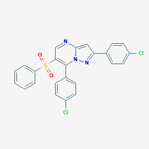 2,7-Bis(4-chlorophenyl)pyrazolo[1,5-a]pyrimidin-6-yl phenyl sulfone