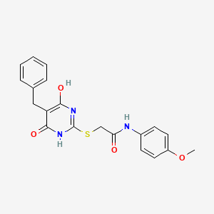 molecular formula C20H19N3O4S B3443992 2-[(5-benzyl-4-hydroxy-6-oxo-1,6-dihydro-2-pyrimidinyl)thio]-N-(4-methoxyphenyl)acetamide 