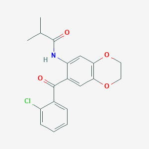 molecular formula C19H18ClNO4 B3444028 N-[7-(2-chlorobenzoyl)-2,3-dihydro-1,4-benzodioxin-6-yl]-2-methylpropanamide 