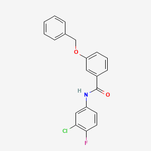molecular formula C20H15ClFNO2 B3444032 3-(benzyloxy)-N-(3-chloro-4-fluorophenyl)benzamide 
