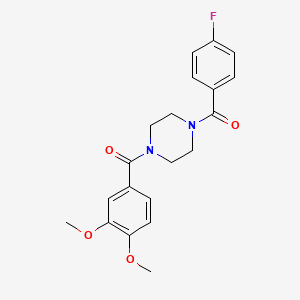 molecular formula C20H21FN2O4 B3444046 1-(3,4-dimethoxybenzoyl)-4-(4-fluorobenzoyl)piperazine 