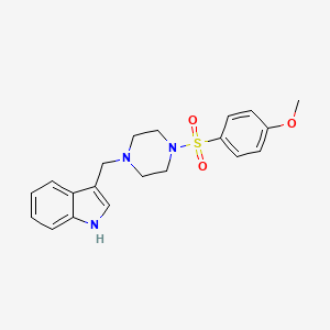 molecular formula C20H23N3O3S B3444049 3-({4-[(4-methoxyphenyl)sulfonyl]-1-piperazinyl}methyl)-1H-indole 