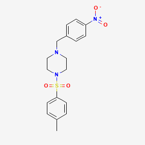 molecular formula C18H21N3O4S B3444059 1-[(4-methylphenyl)sulfonyl]-4-(4-nitrobenzyl)piperazine 