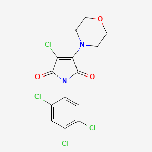 molecular formula C14H10Cl4N2O3 B3444076 3-chloro-4-(4-morpholinyl)-1-(2,4,5-trichlorophenyl)-1H-pyrrole-2,5-dione 
