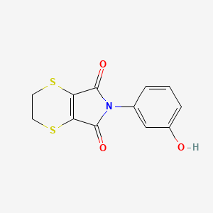 molecular formula C12H9NO3S2 B3444084 6-(3-hydroxyphenyl)-2,3-dihydro-5H-[1,4]dithiino[2,3-c]pyrrole-5,7(6H)-dione 