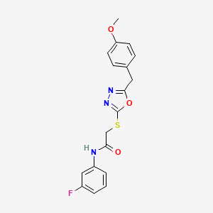 N-(3-fluorophenyl)-2-{[5-(4-methoxybenzyl)-1,3,4-oxadiazol-2-yl]thio}acetamide
