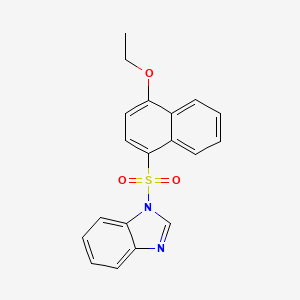molecular formula C19H16N2O3S B3444126 1-[(4-ethoxy-1-naphthyl)sulfonyl]-1H-benzimidazole 