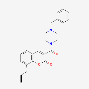 molecular formula C24H24N2O3 B3444137 8-allyl-3-[(4-benzyl-1-piperazinyl)carbonyl]-2H-chromen-2-one 