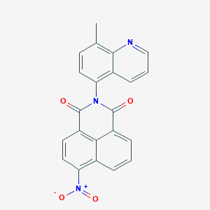 molecular formula C22H13N3O4 B3444172 2-(8-methyl-5-quinolinyl)-6-nitro-1H-benzo[de]isoquinoline-1,3(2H)-dione 